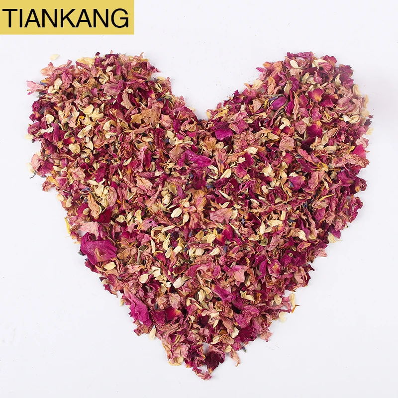 2022 Hot Selling 1L Custom 100% Natural Dried Rose Petals Confetti Biodegradable for Wedding Decoration Premium FBA