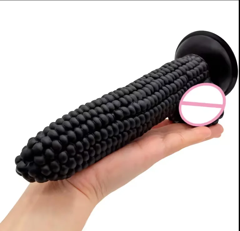 Wholesale Fruit Corn Shape Dildo Long And Huge Dildo  Realistic Penis For Men Women Silicone artificial dick