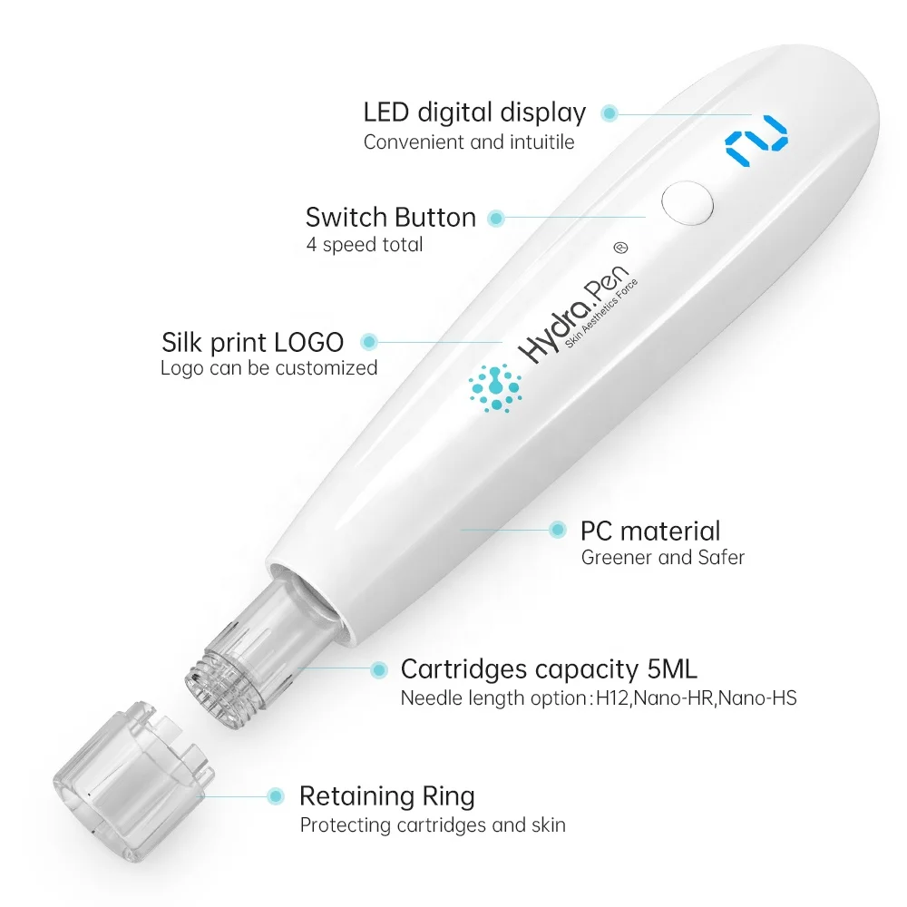  Инновационная Дерма-ручка Hydrapen H2 интегрированный дизайн сыворотка для мезотерапии дермапен с