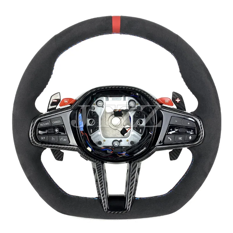 For BMW CS G Series F30 G20 G22 G23 G26 G80 G81 G30 G32 G34 G36 M3 M4 M5 M Sport Carbon Fiber Steering Wheel 2020 2021 2022 2023