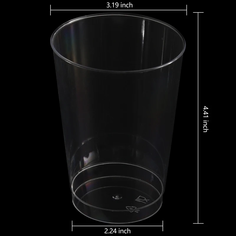 Amazon Choice 5 Stars Elegant Reusable Plastic Drinking Beer Wine Glass Cups