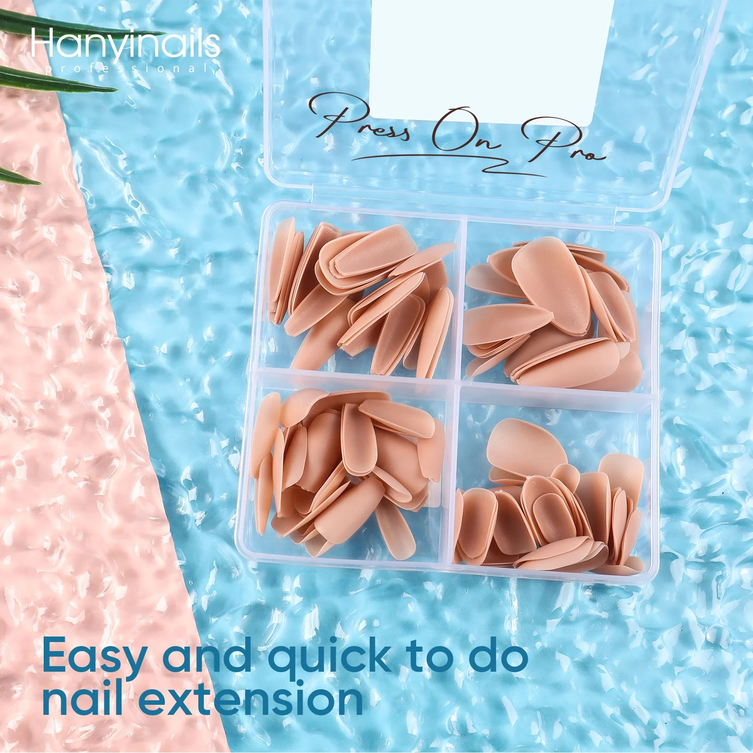 Hanyinails OEM Supplies Nail Beauty High Quality kit nails gel x tips coffin designed press on nails with packaging box