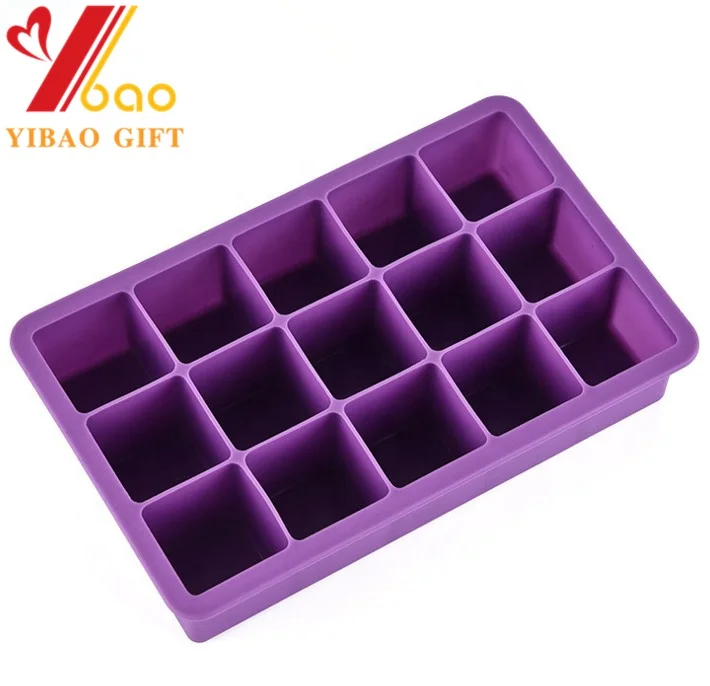 2023 new hot selling product Wholesales Purple square Silicone Ice cube tray welcome to customize