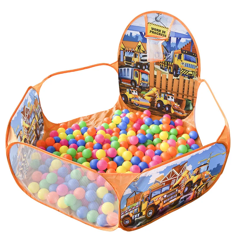 Children GYM Baby House ball pool frame Ocean Ball Pool Pit with Basketball Hoop Game easy fold Pop up Tent toy pool