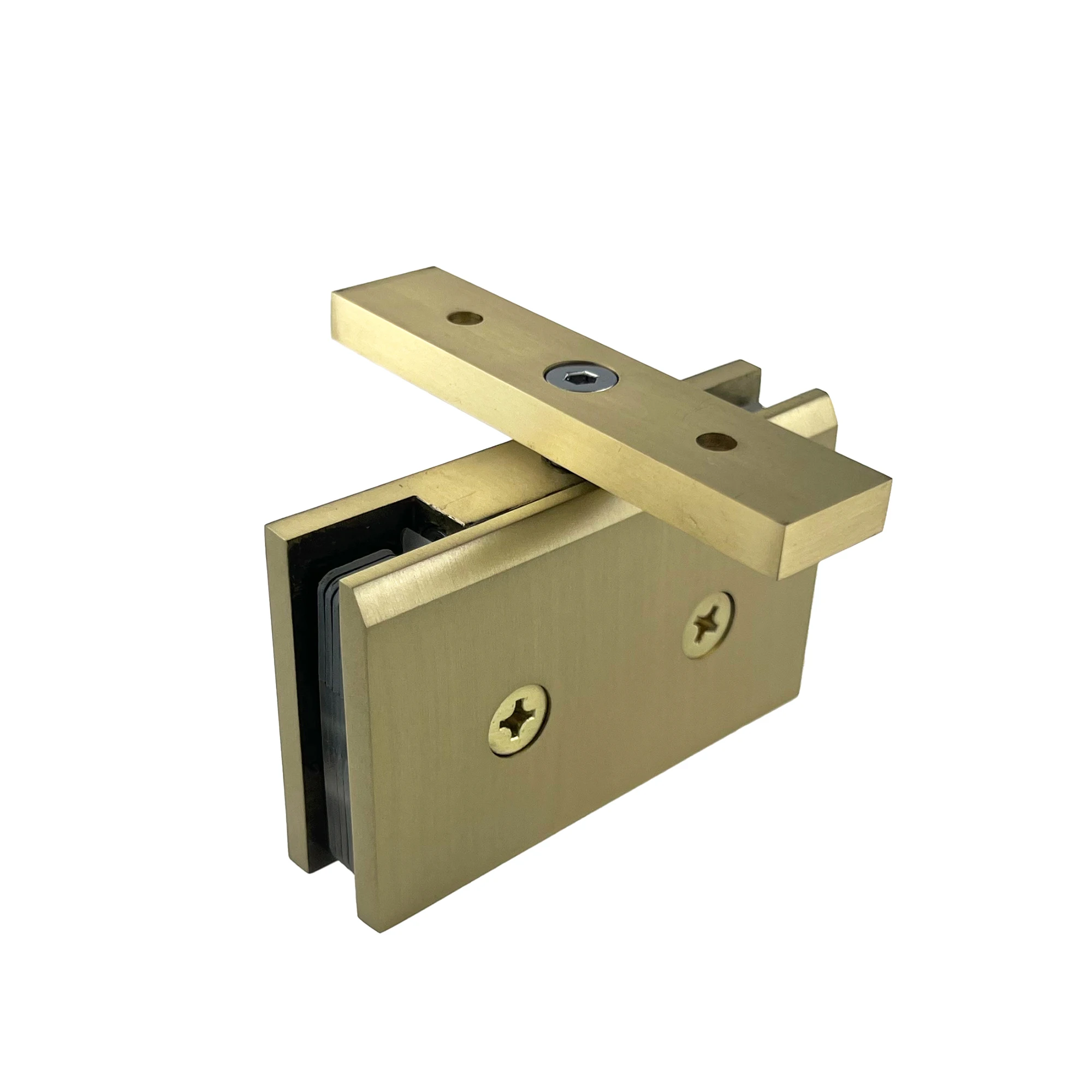 Bathroom screen 360 degree wall to glass hinge clamp solid brass 8 to 12mm glass door hinge for shower room