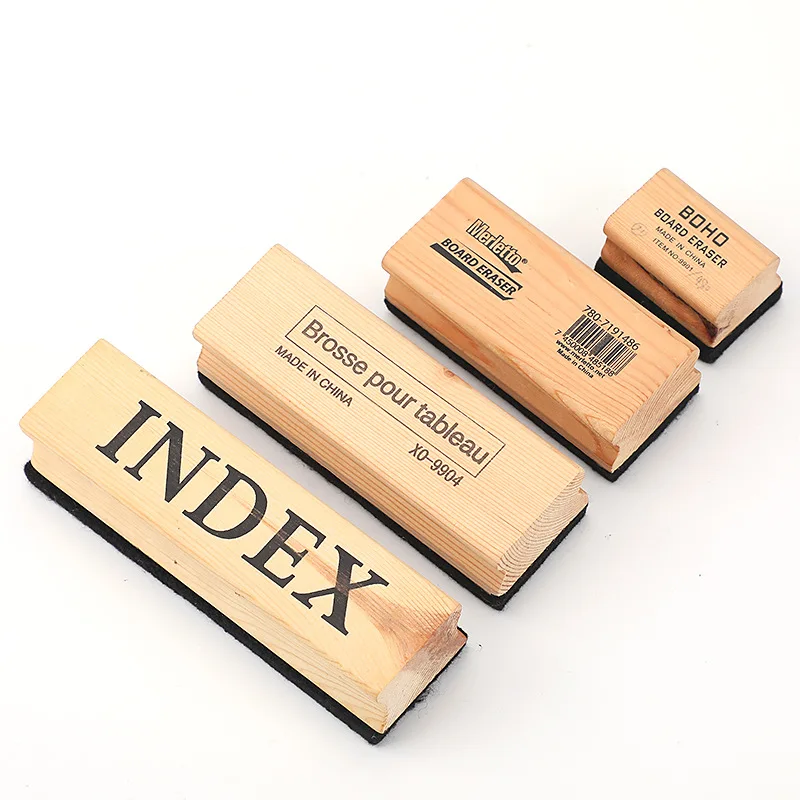 Large  eraser Board Cleaner Blackboard Wool Felt Eraser Wooden Chalkboard Duster Classroom Cleaner Kit