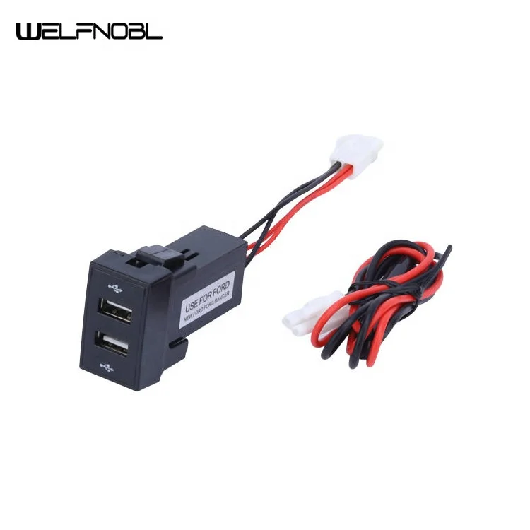 3.1A Output Led Indicator 24V 12V Dual USB car charger For Ford Mobile Fast Charge