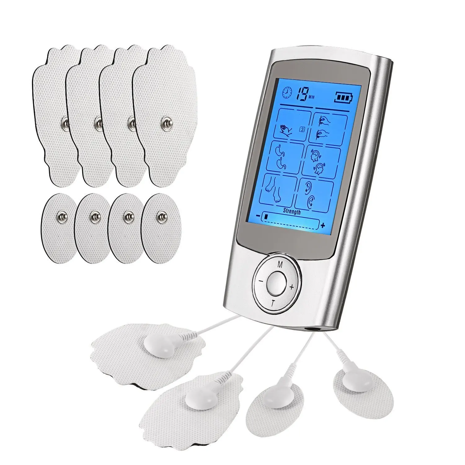 Digital therapeutic massager tens machine 16 modes 2 channel tens pain relief device