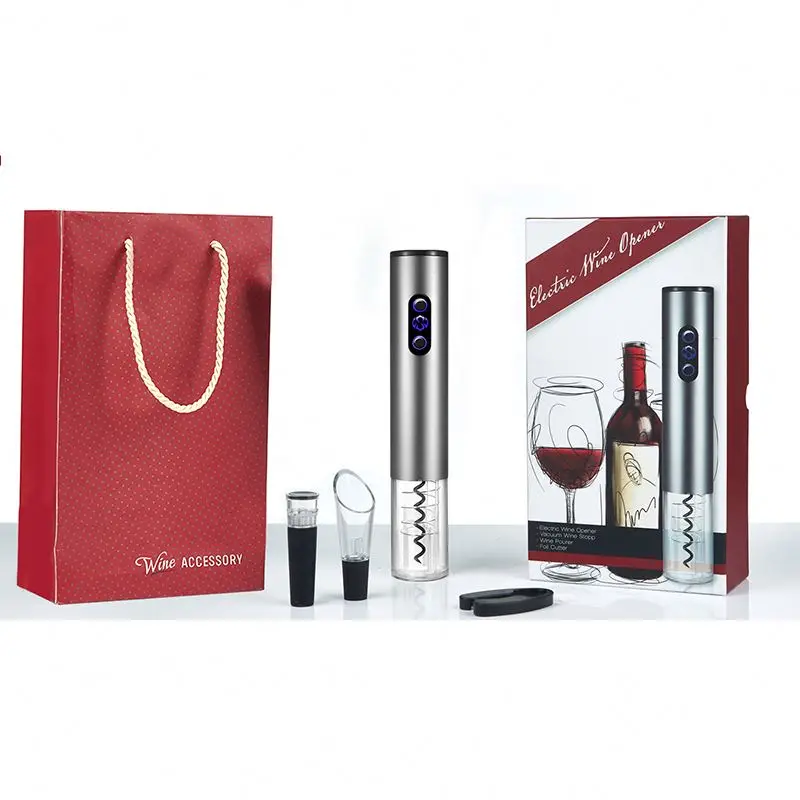 Destapador Abridor De Vino Tire Bouchon Electrique Sacacorchos Electrico Rechargeable Electric Corkscrew Wine Opener Gift Set