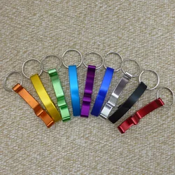 Bottle Opener Keychain Promotional Aluminium Alloy Bottle Opener Key Ring Aluminum Arc Design Accepted Pantone Color 2 PCS 8.5g