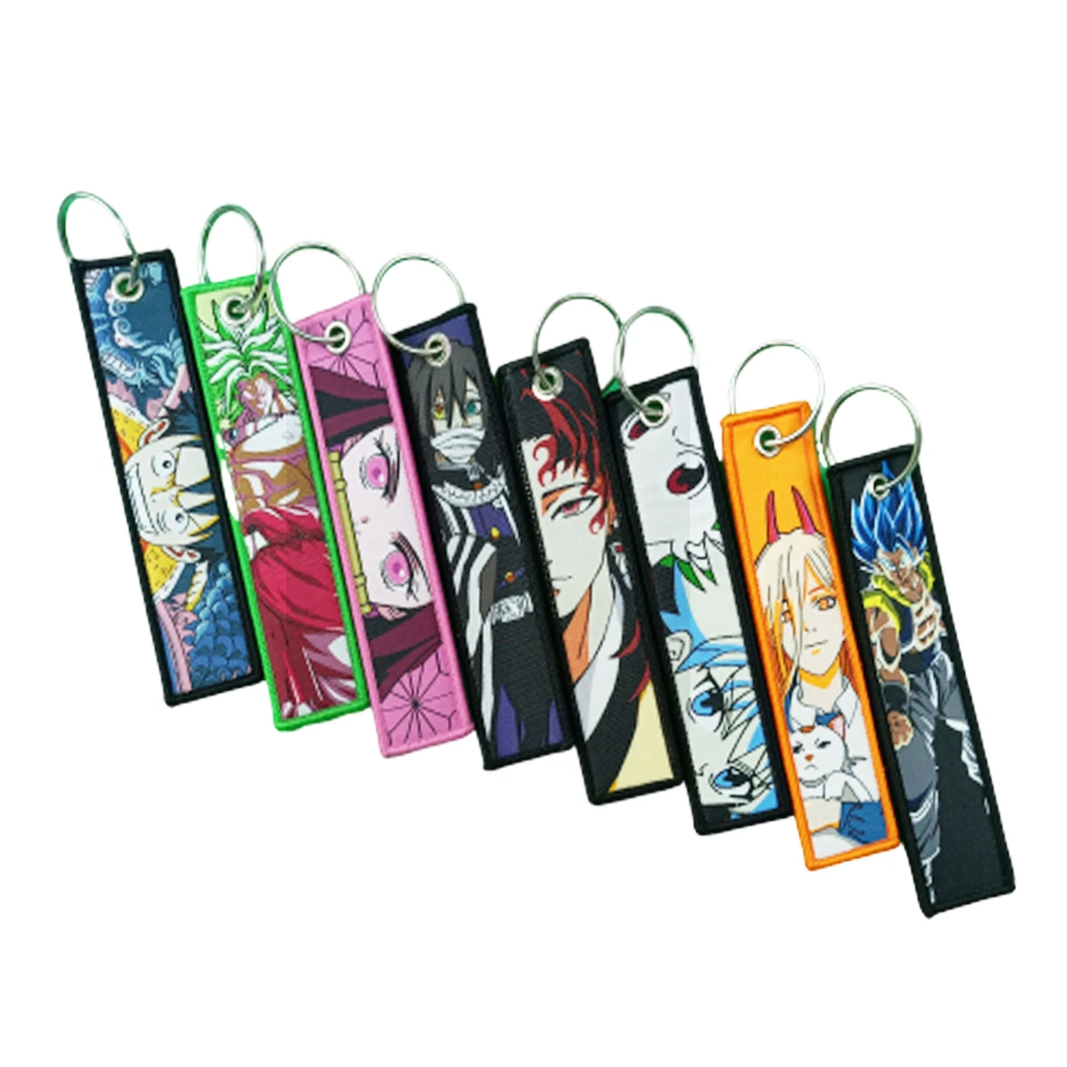 1000 Custom Flight Keychain Jujutsu Kaisen Jet Key chain Anime Cheap Embroidery Key chain Motorcycle Car key ring