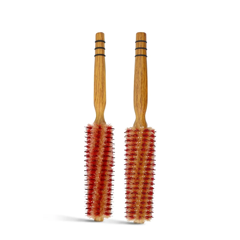 Щетка для завивки волос с деревянной ручкой