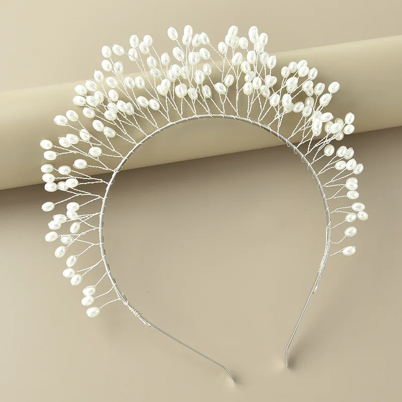 Vintage Party Wedding Tiaras Pageant Crowns Bridal Alloy Leaves Hair Hoop Headband For Women