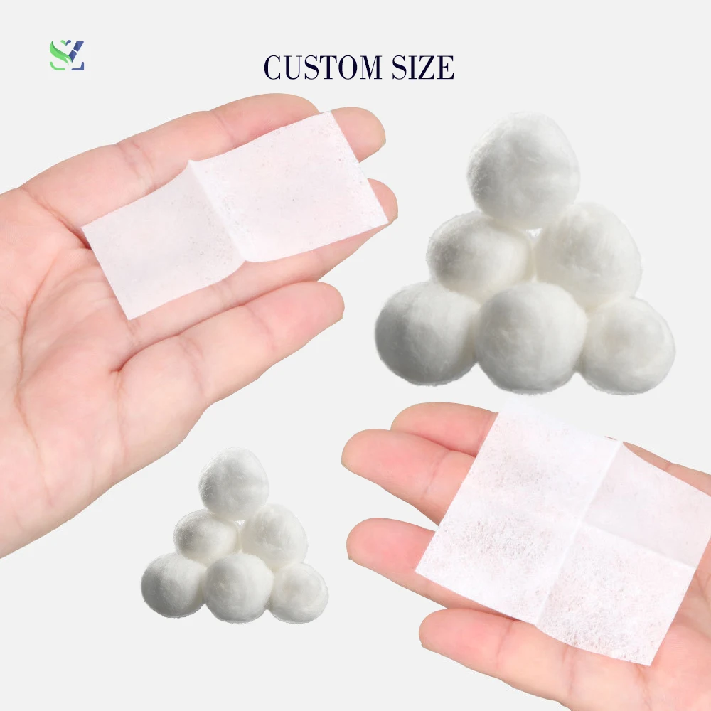 SZ Medical soft cotton pad disposable care tampon with packaging for moisture absorption