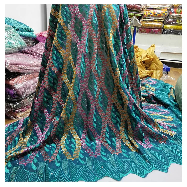 100% хлопок, швейцарская вуаль, кружева для женщин, африканская анкарская ткань с бусинами и камнями, Африканское сухое кружево в наличии