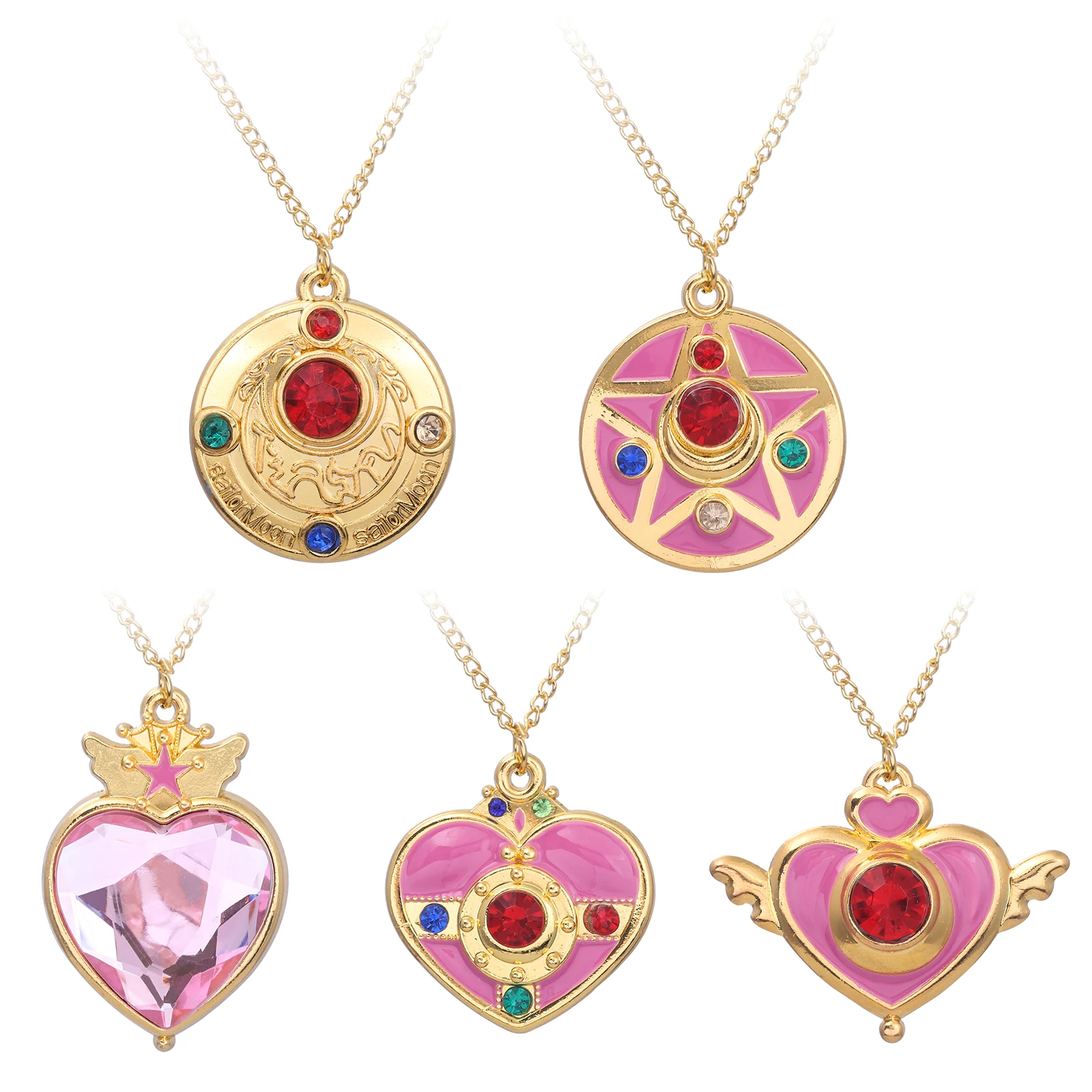 Anime Sailor Moon Warrior Transformer Girls Pendant Cosplay Tsukino Usagi Jewelry Necklace