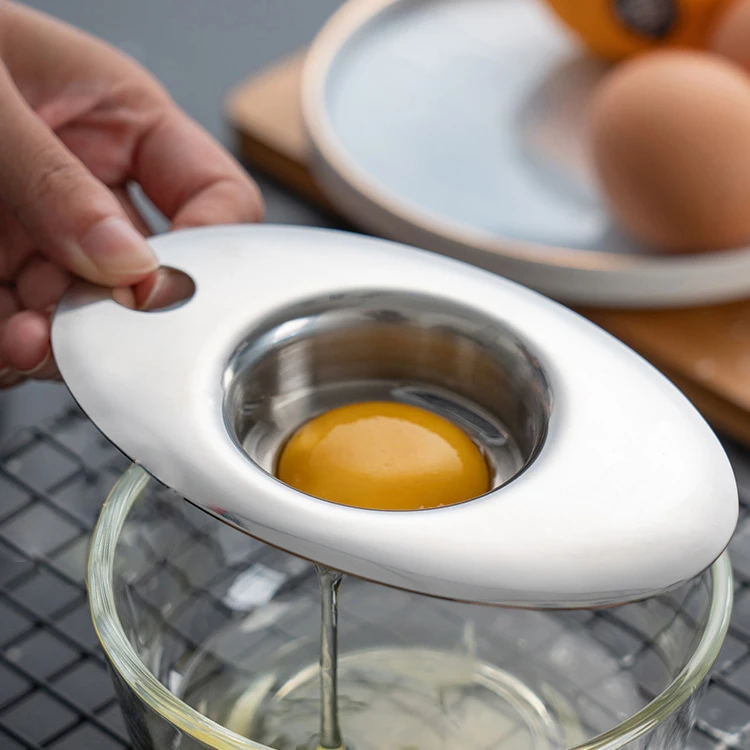 online Top seller Kitchen Accessories 304 Stainless Steel Egg White Egg Yolk Separator Egg White Filter Kitchen Baking Tools