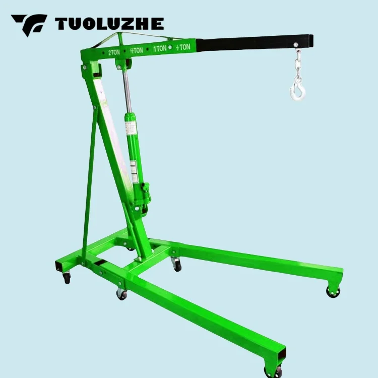 2-ton heavy-duty crane automobile engine hydraulic crane lifting single arm folding shop crane