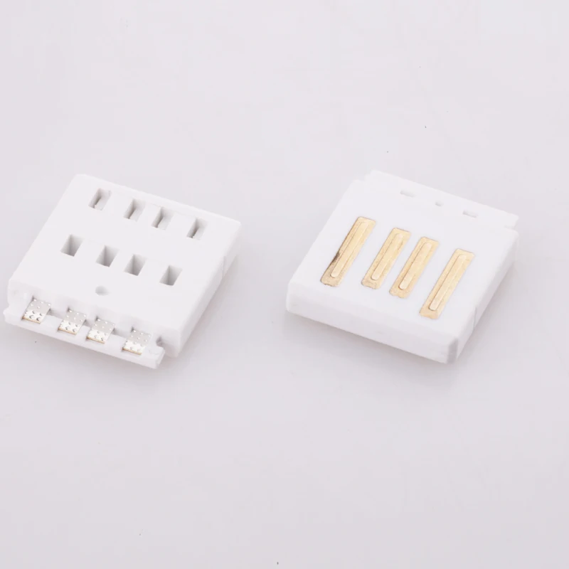 USB 2.0 Type A Male Socket 4 Pin Plug Connector with Black Plastic Cover