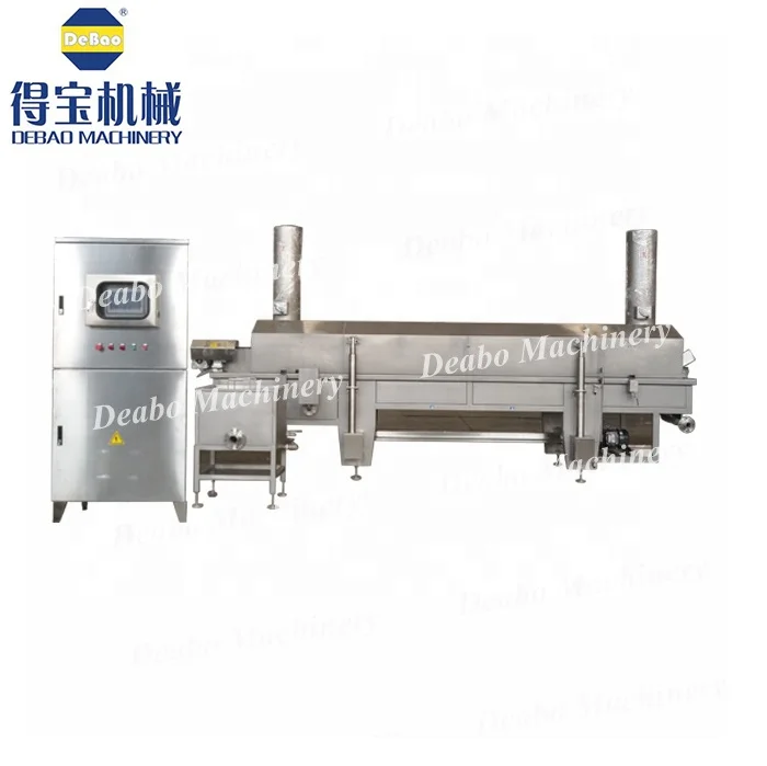 DB Fried Tofu stick Making Machine Continuous Chicken Meatball Frying Machine Production line