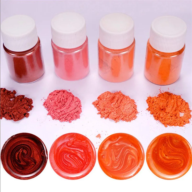 Factory stock wholesale fire paint wax pearlescent cosmetic grade candle with gold glitter color mica powder