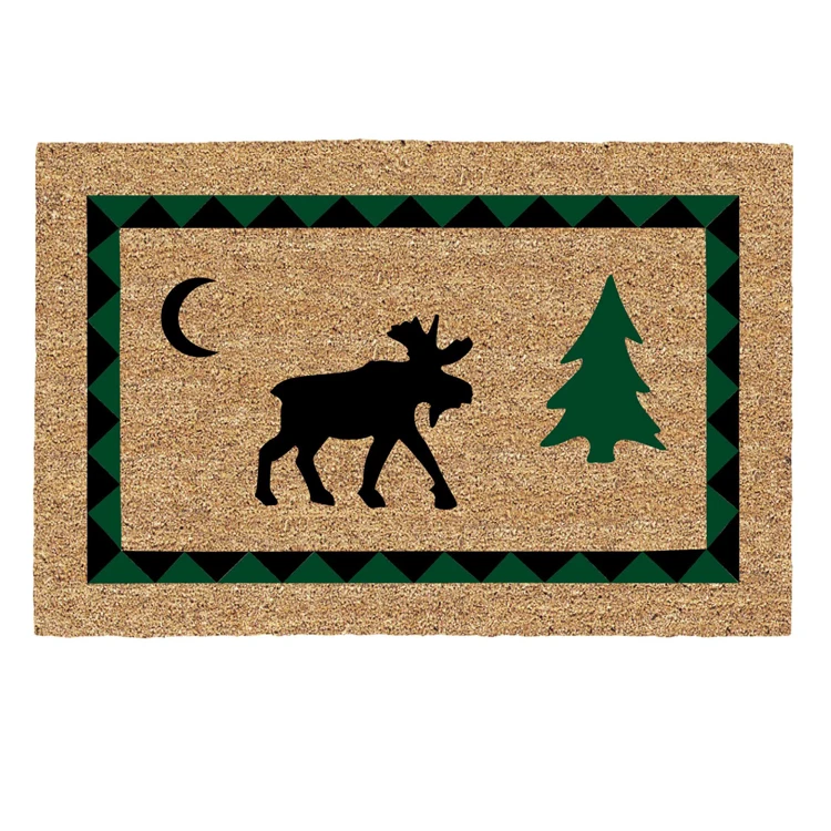 
Indoor Outdoor Personalised Anti Slip Natural Coconut Coir Rubber Printed Door Mats 