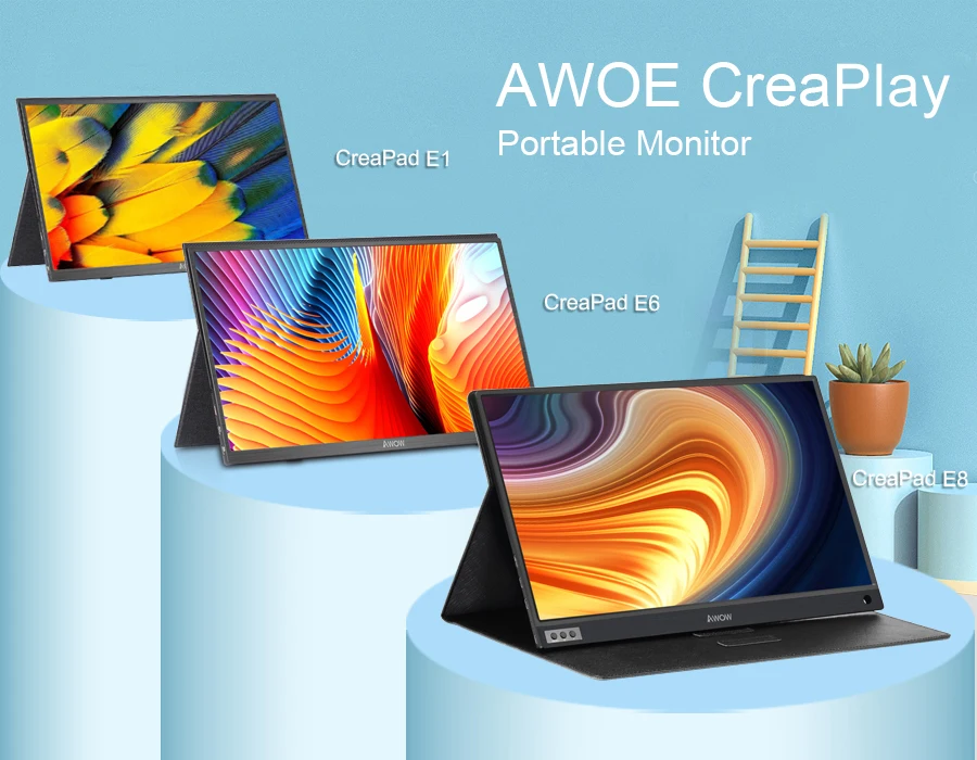 
AWOW 15.8 Inch 1080P IPS LCD Portable Display Monitor Portatil Screen Mini Portable Monitor 