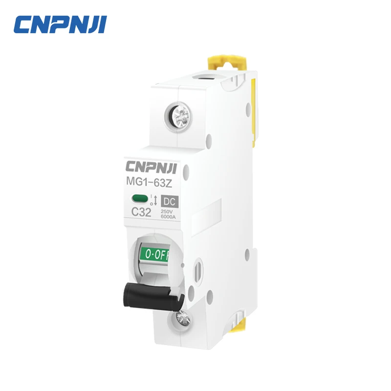 DC MCB 250V c Кривая 1P 63A 50A 40A 32A 25A 20A 16A 10A 6A 4A 3A 2A 1A Солнечный мини-выключатель