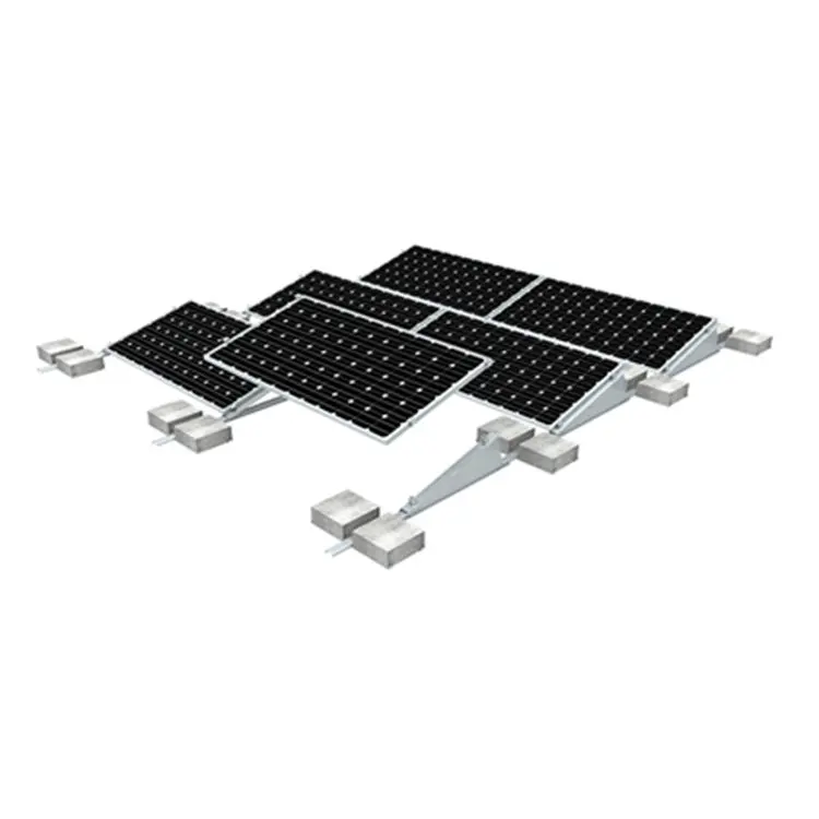 Aluminum Solar Panel Mount Structure, solar ballast roof mount on Flat Roof