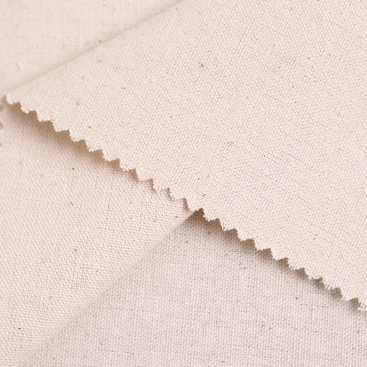 Wrinkle Free Cotton Curtains Duck Canvas Fabric 210gsm For Table Cloth