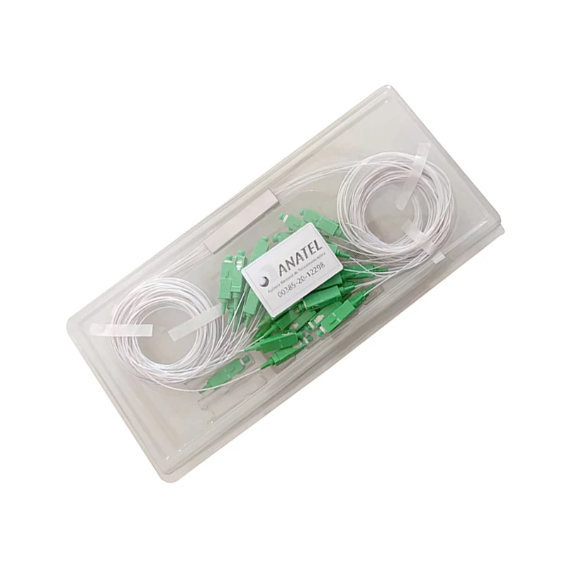 Mini tube Type  iptv 1m splice ftth Factory Price Plug-in Single Mode PLC Splitter 1x8 SC/APC