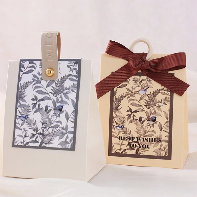 Large Capacity Wedding supplies Candy Bag Vintage Red Gift Box Packaging wedding favors for guests Candy boxs