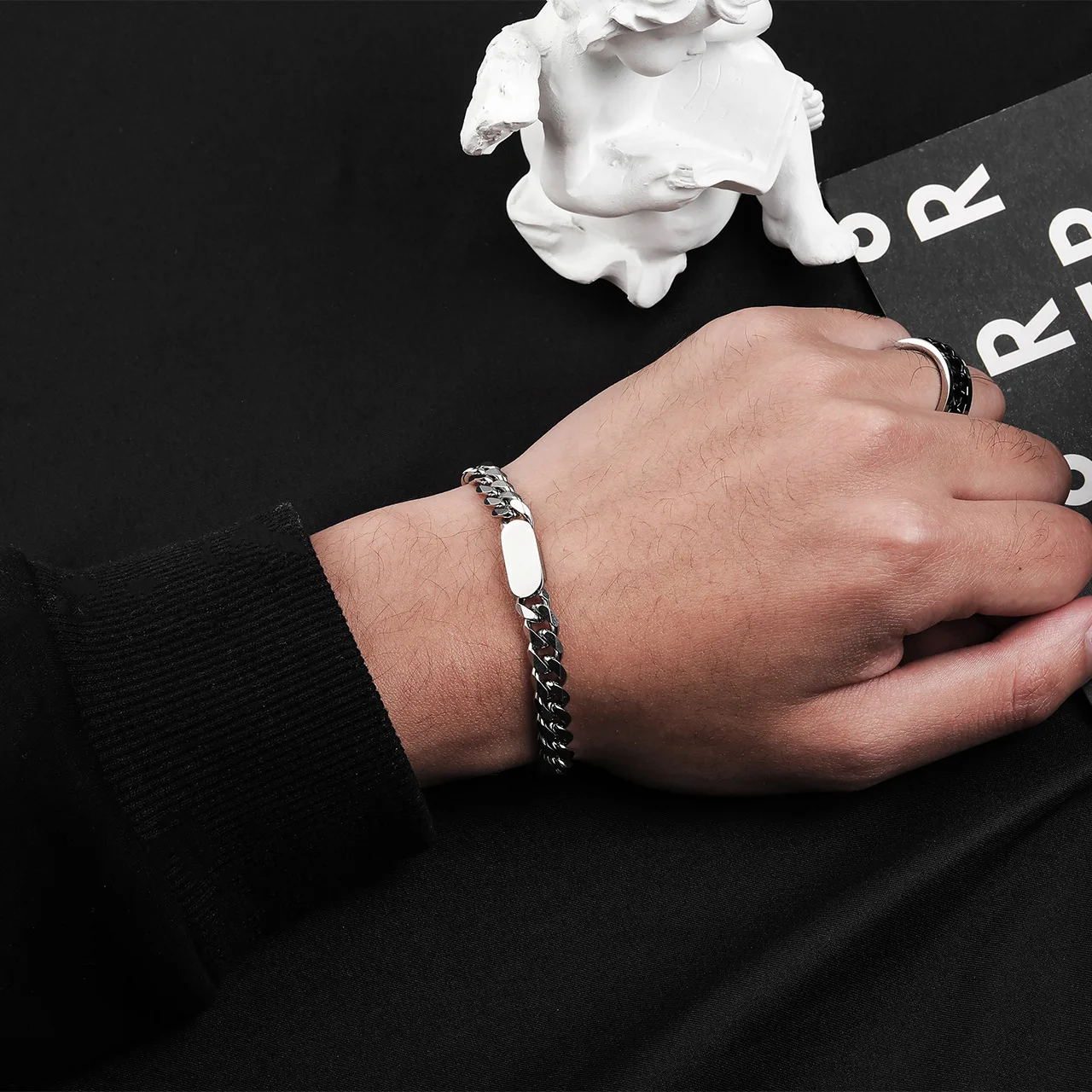 Wholesale Durable Mens Women Couple Accessories Stainless Steel Chain Bracelets cheap jewelry