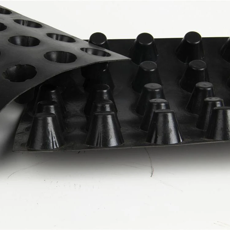 factory supply cheap Dimple HDPE plastic drainage board for basement waterproofing