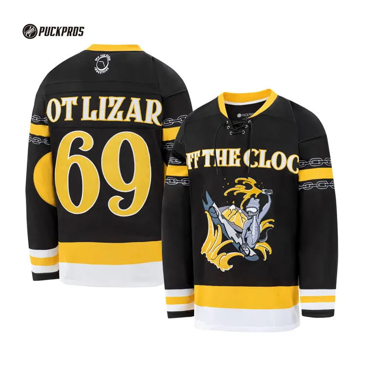 High Breathable 100% Polyester Team Custom Ice Hockey Shirt Embroidery Tackle Twill Ice Hockey Jersey For Youth