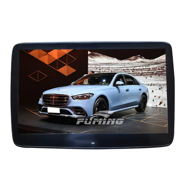 W222W223 Business Car Interior Upgrade with Touch Screen Entertainment System Rear Seat W44W203 Installation TV Watching Gaming