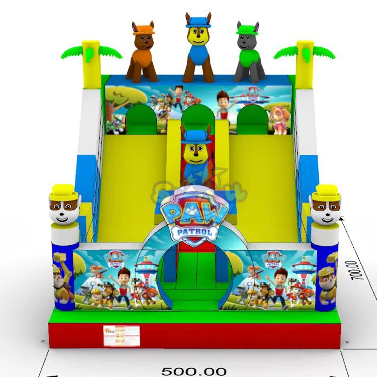 Commercial The Dog Patrol toys inflatable bounce bouncy castle Inflatable Combo Slide Bouncers Jumping Castles for outdoor