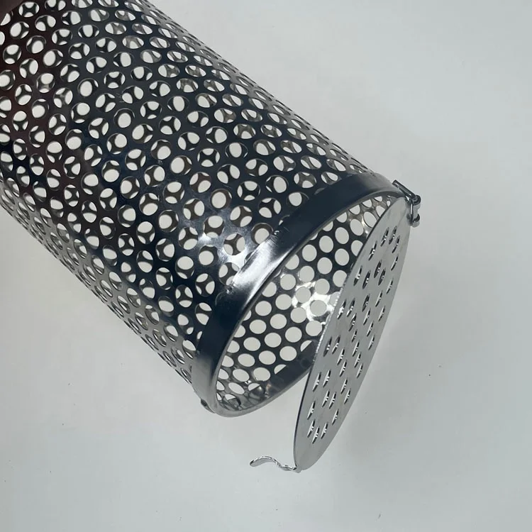 Stainless Steel Wire Mesh Bbq Rolling Grilling Basket