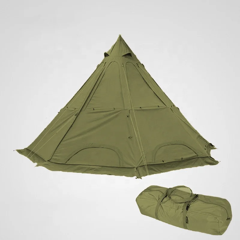 Luxury Glamping Pyramid Tent Indian Style Canvas Tent with Oxford Fabric for Outdoor Adventures