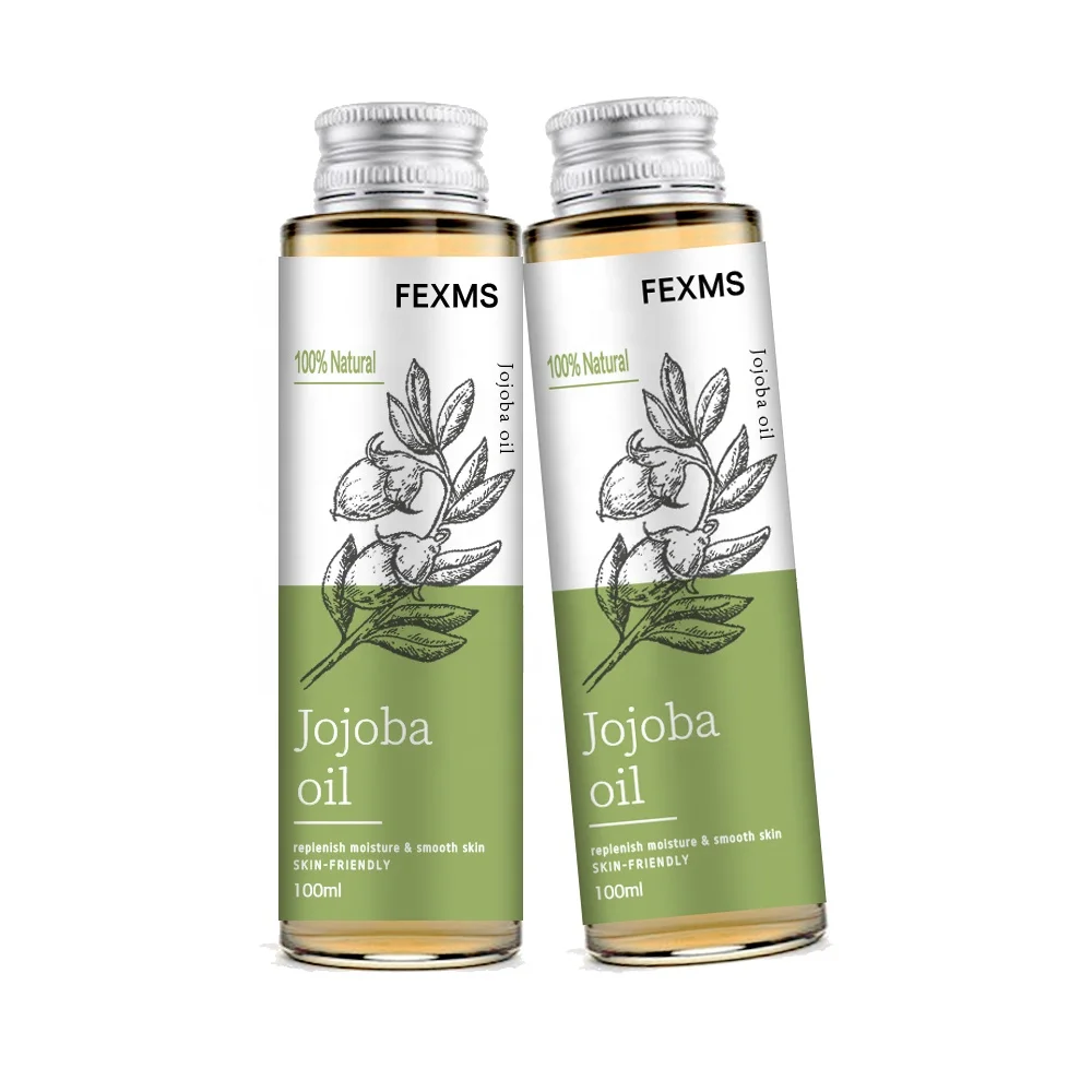FEXMS Cold Pressed Skin Carrier Oil 100% Pure Natural Organic Golden Jojoba Oil For Face, Massage