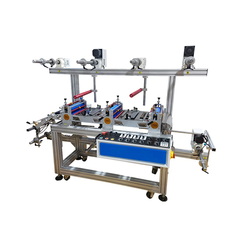 Multi layer roll to roll cold laminating machine