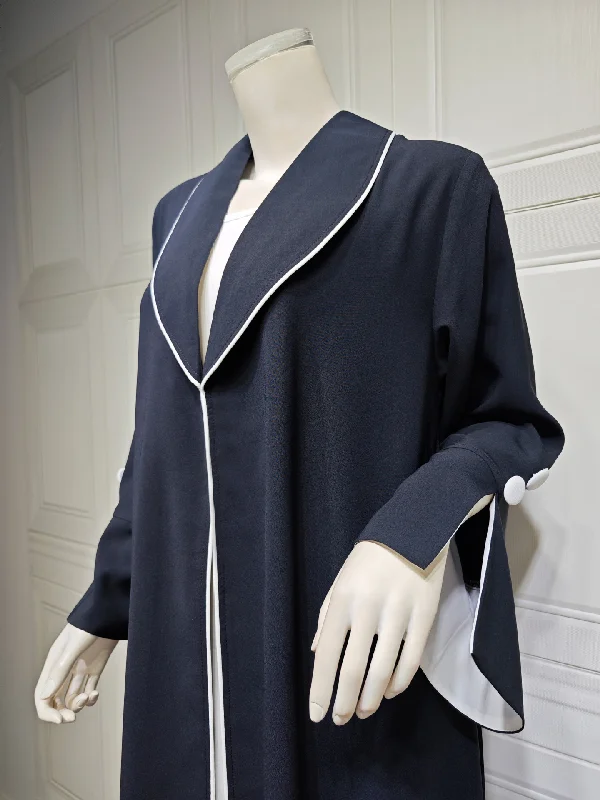 Manufacturer dubai new fashion 2024 islamic front open abaya kimono arabic style dubai muslim abaya maxi dress ladies muslim