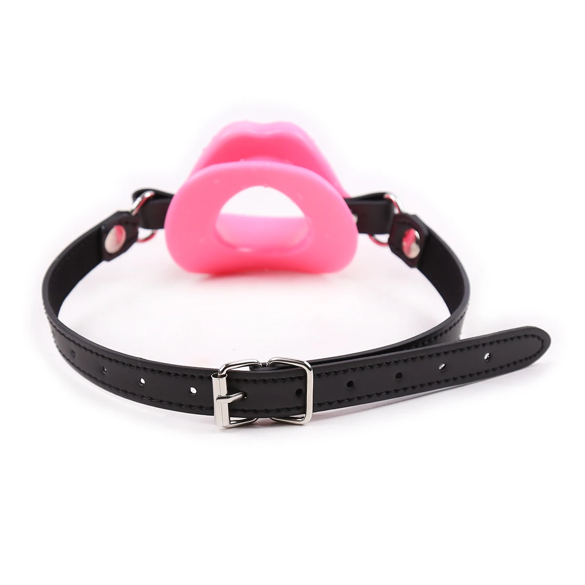 Lip Gag with Pu Strap Sex Slave Silicone Lips O Ring Open Mouth Gag Oral Fetish Bdsm Bondage Restraints Erotic sexual toys adult