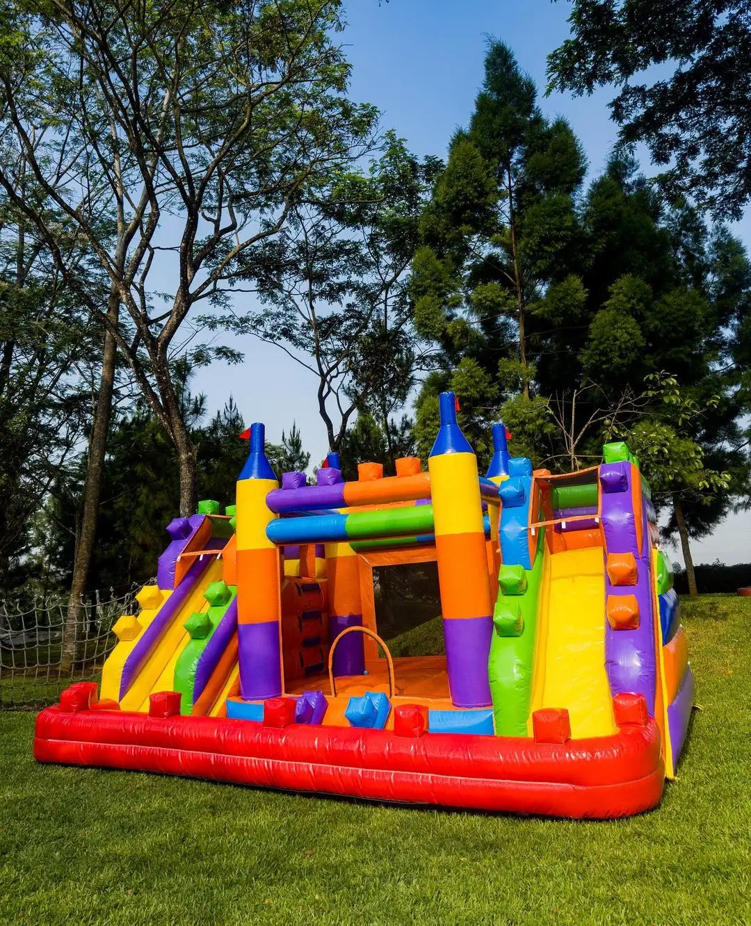 New Product Jumping Castle Double Slide Outdoor Jumping Castle With Slide And Pool Inflatable Bounce House Inflatable Castle