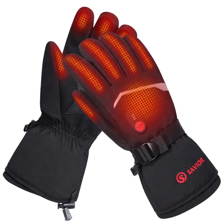 Winter  Cold Weather Outdoor Thermal 7.4V Lithium battery Men Snowboard Skiing Heated Ski Gloves