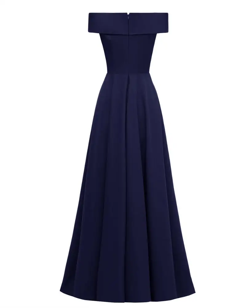 
2020 Trendy fashion elegant a-line sleeveless V-neck solid women cocktail dresses 