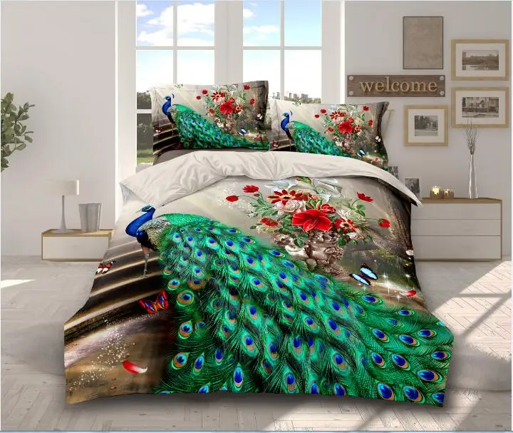 
70GSM/240CM 100% polyester pigment printed bed sheet fabric 