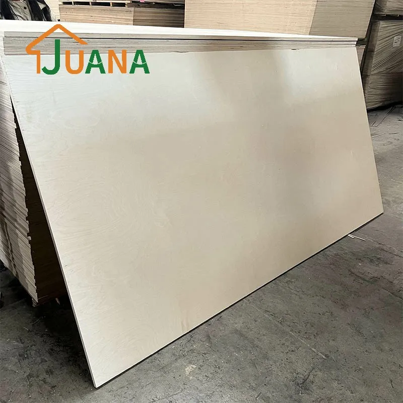 JUANA Direct Factory Wholesale Birch Plywood Standard Size 4x8 Feet Thickness 1/2 3/4 Birch Plywood Sheet Furniture Plywood