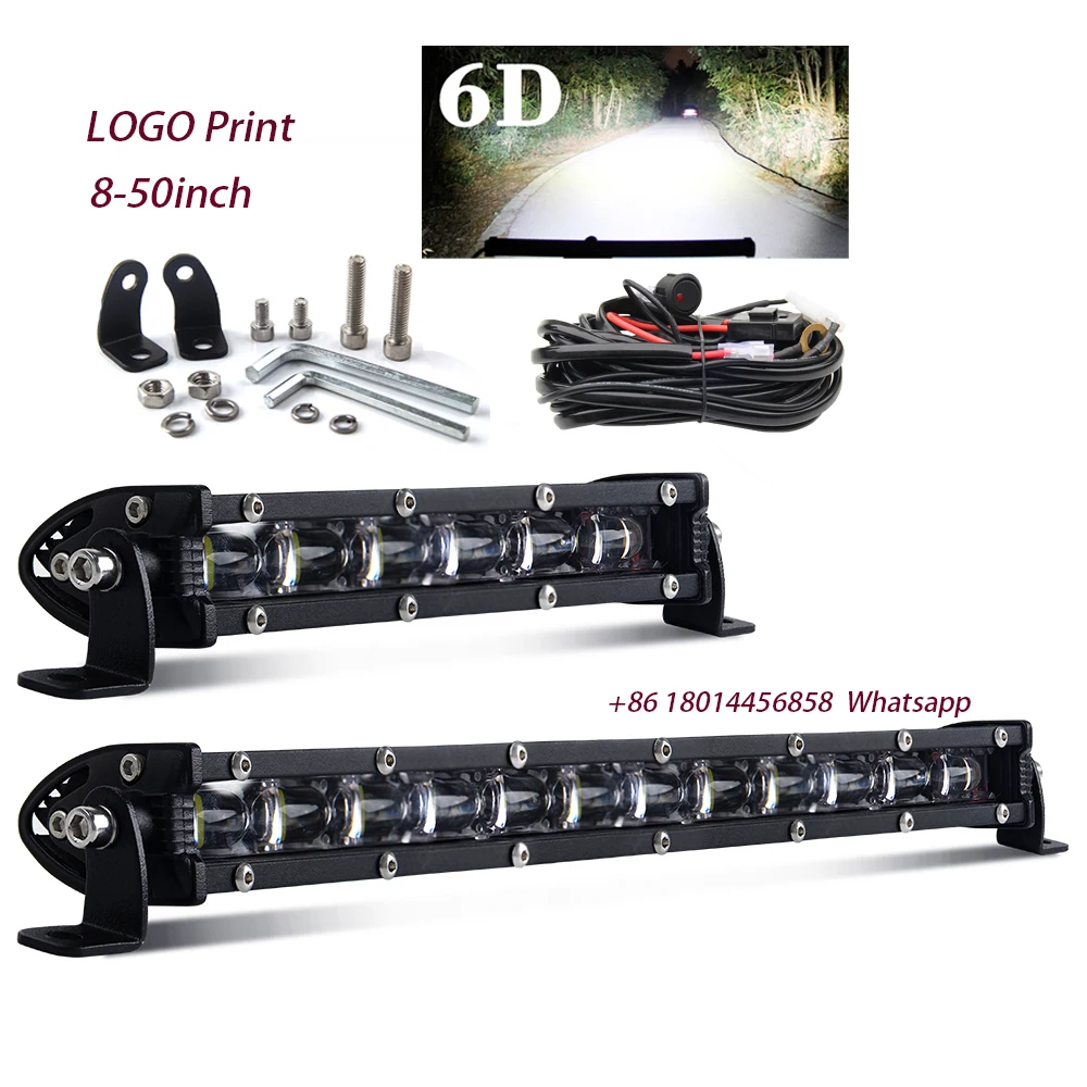  Emark E9 12V 24 Volt Waterproof 32 Inch 120W 180W 49 inch 20inch 90w Super Thin Slim Single Row 6D Truck Car Led Light