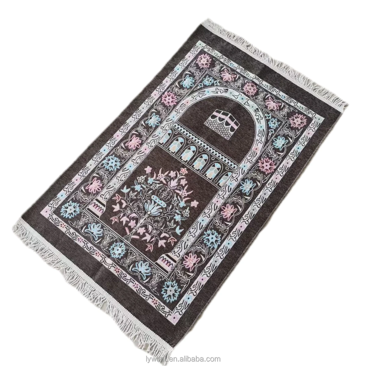 Factory Supply Cheap Price Portable Pray Mats Adult Muslims-Sejadah/Prayer Mat Arabic Cushioned Velvet Machine Made Travel